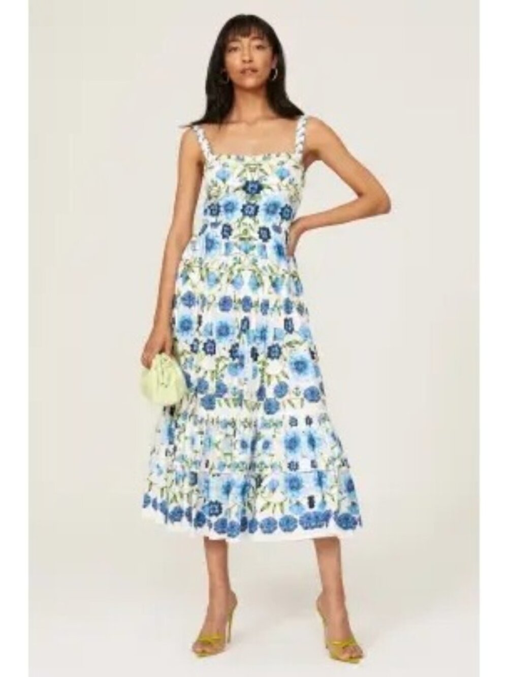 SS-7. Borgo de Nor Daniela Floral Midi Dress US 16
